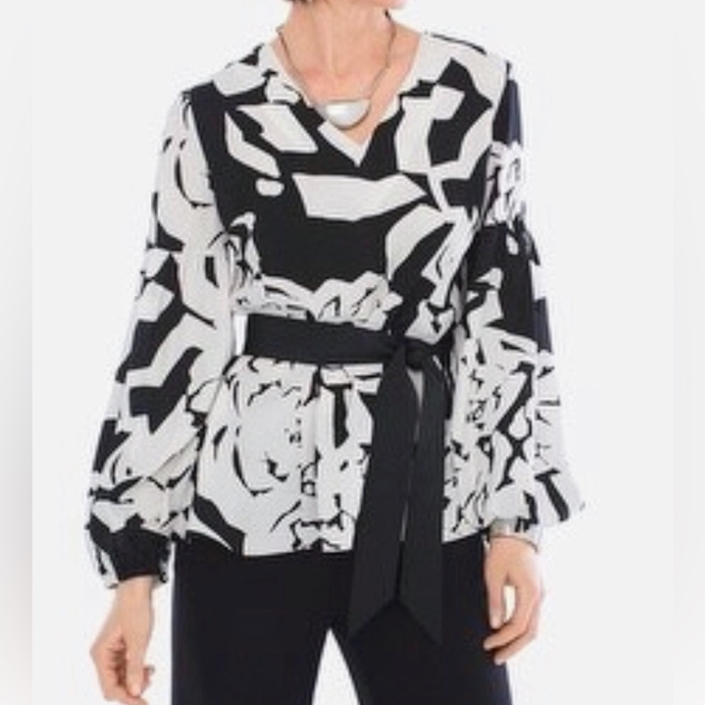 Chico’s Black Label Floral Print Blouse